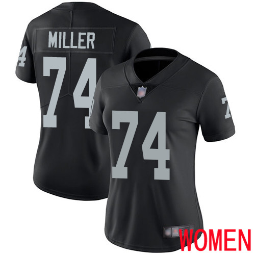 Oakland Raiders Limited Black Women Kolton Miller Home Jersey NFL Football #74 Vapor Untouchable Jersey